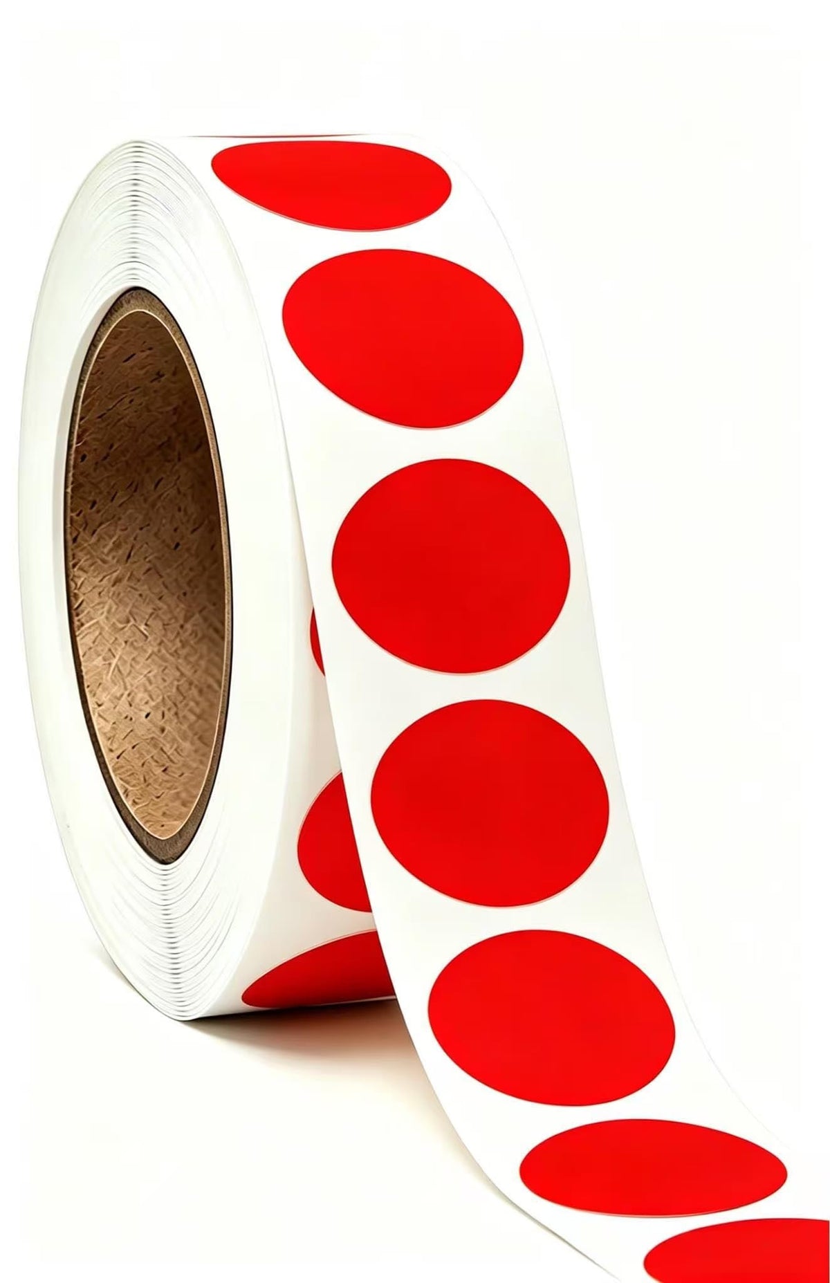 Red Color Coding Labels, 1000 Count 1 Inch Round Color Dot Stickers, 2 Rolls of 500 Blank Adhesive Circle Labels for