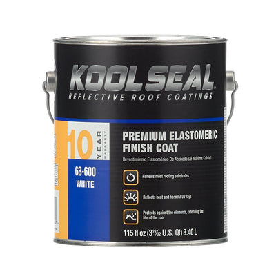 Premium 10 Year Elastomeric Roof Coating, White, 1 Gallon