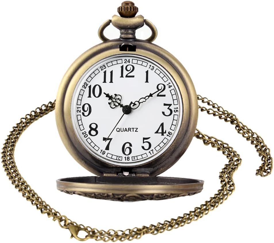 Vintage Alice in Wonderland Pocket Watch for Women Men Pocketwatch | Analog rabbit quartz pocket watch,Clock necklace
