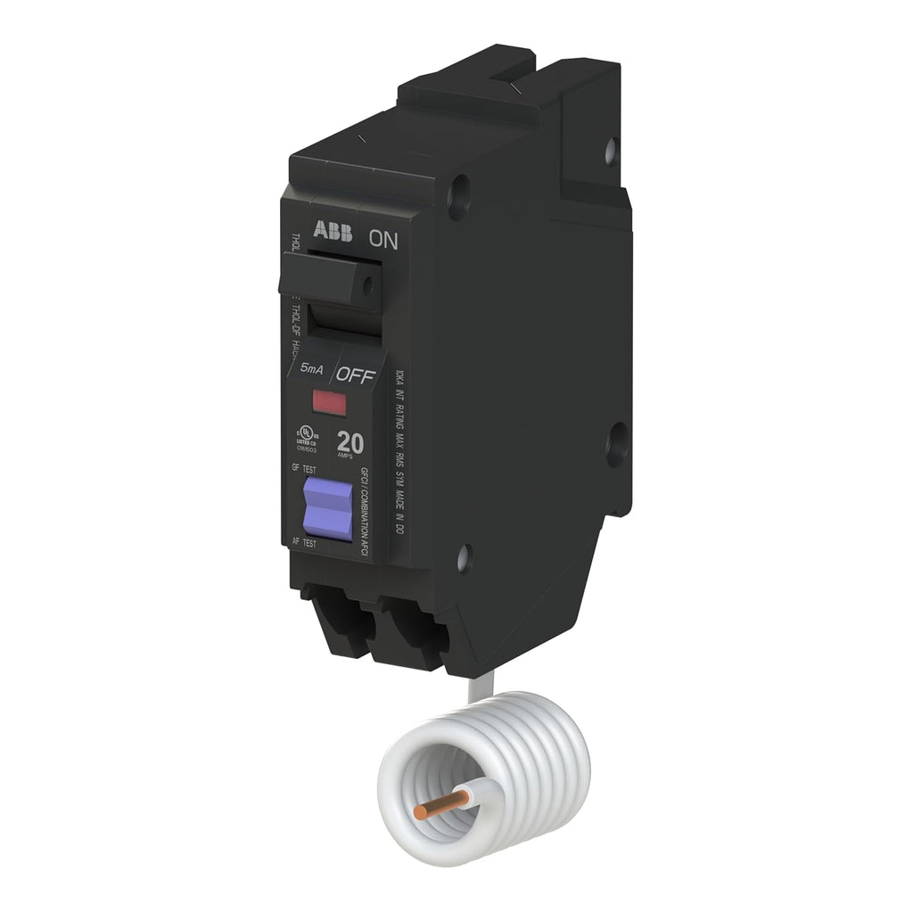 Q-Line THQL1120DFS • 20A Single-Pole Breaker • AFCI/GFCI Self Test | 120V 10KAIC • Dual Function DFCI • Plug-On Short