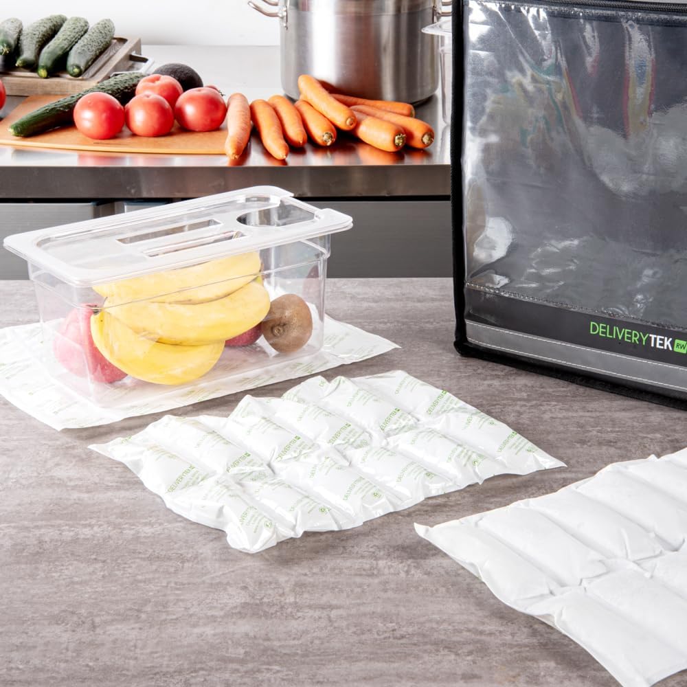 2 x 6 Cell Plastic Shipping Ice Packs, 15.25 in, 100 Count