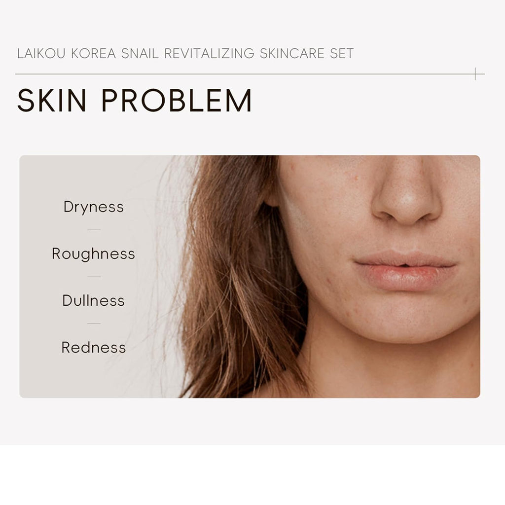 Korean Snail Essence Skin Care Kit,Skincare Gifts for Women,Include Gentle Cleanser,Toner,Eye