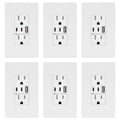 TOPGREENER 4.2A Dual Type C&A USB Wall Outlet, Charging Power Receptacle