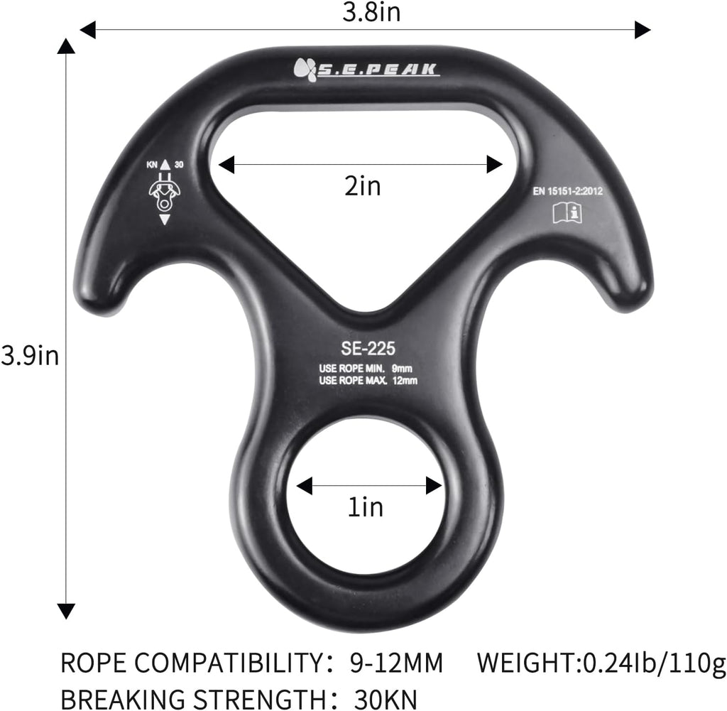 30kN/35kN/40kN Rescue Figure 8 Descender Climbing Gear Downhill Equipment Rigging Plate Rappeling Device for Rock