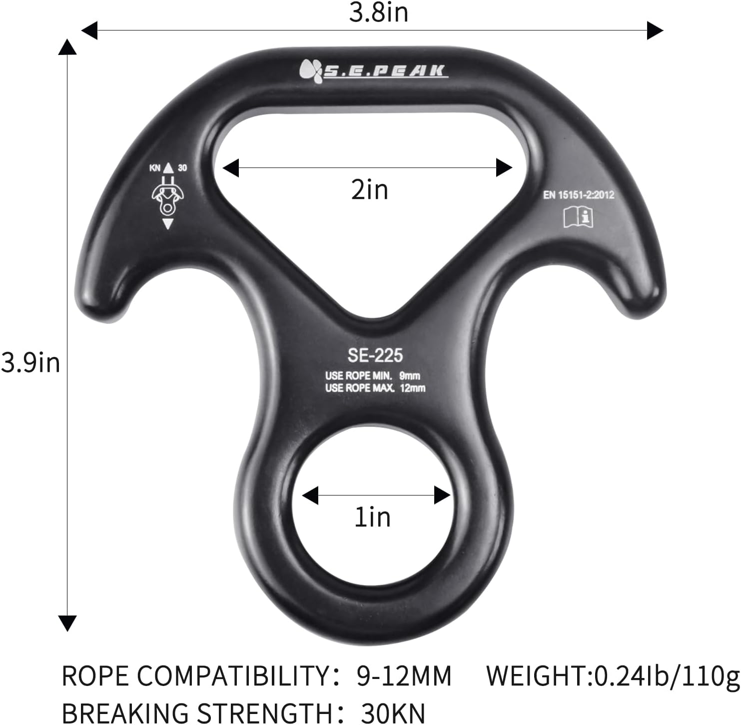 30kN/35kN/40kN Rescue Figure 8 Descender Climbing Gear Downhill Equipment Rigging Plate Rappeling Device for Rock
