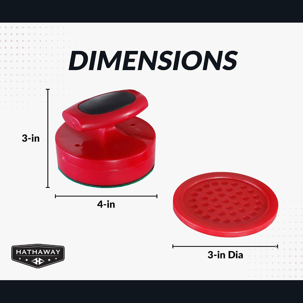Pro-Series Air Hockey Pucks and Strikers Set for Family Game Room - with Ergonomic 4-in Strikers, 3-in ABS Pucks