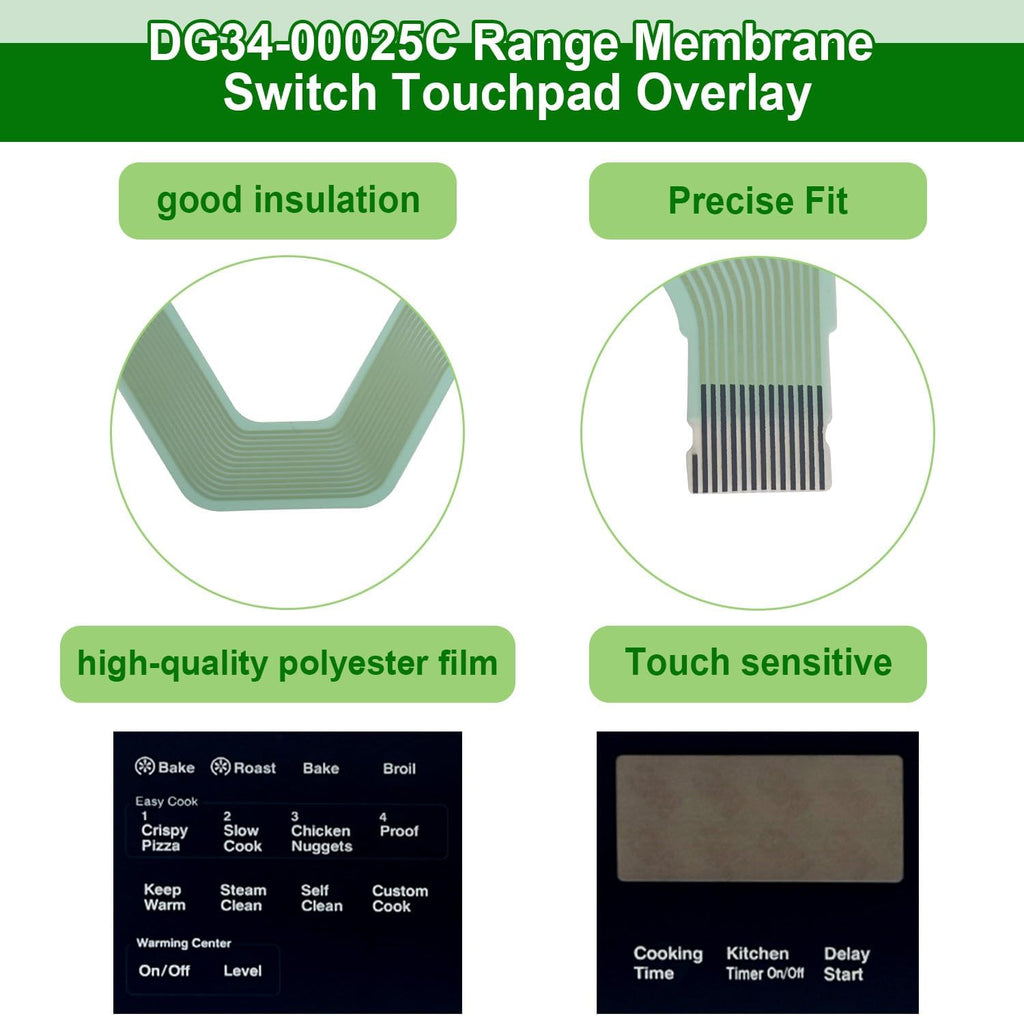 DG34-00020A Range Membrane Switch Touchpad Overlay-Compatible with Samsung