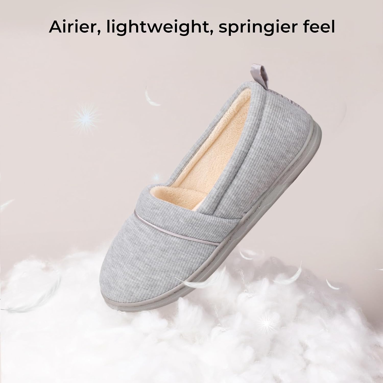 Women's Comfy Loafer Slippers Memory Foam Non-slip House Shoes | Indoor,outdoor,memory foam,lightweight,soft terry