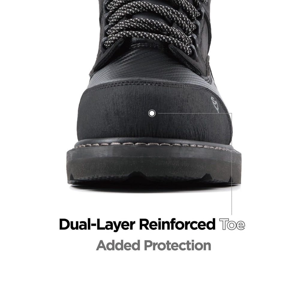 Men's 6 Inch Waterproof Soft/Composite Toe Leather Work Boots