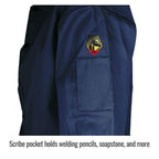 FN9-30C 30" 9oz. Navy FR Cotton Welding Jacket, Large