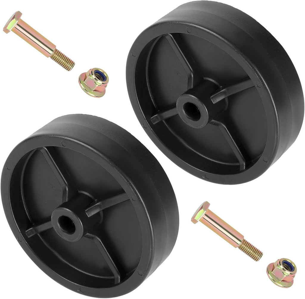 2 Pack 734-0973 Lawn Mower deck wheel and bolt kits replaces for MTD 46" 42" 40" 38" Deck Roller wheel,Cub Cadet XT1-LT42 XT2-LX46 LTX1045 LTX1040 Rear deck,Troy Bilt TB1942,Craftman T240 Tractors