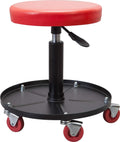 ATRHL6201R Torin Heavy Duty Rolling Pneumatic Creeper Garage/Shop Seat: Padded Adjustable Mechanic Stool with Tool