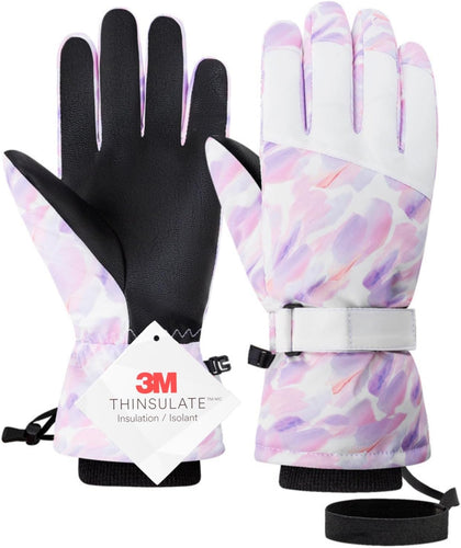Winter Ski Gloves Waterproof Windproof Snow Gloves Thermal Insulated Touchscreen with Pocket for Men Women Cycling