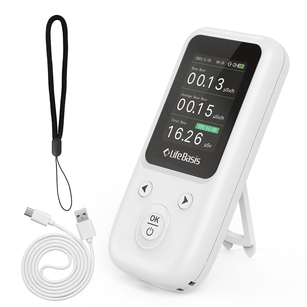 Geiger Counter Nuclear Radiation Detector with Smart Alert | Portable Handheld Radiation Monitor & Dosimeter with TFT