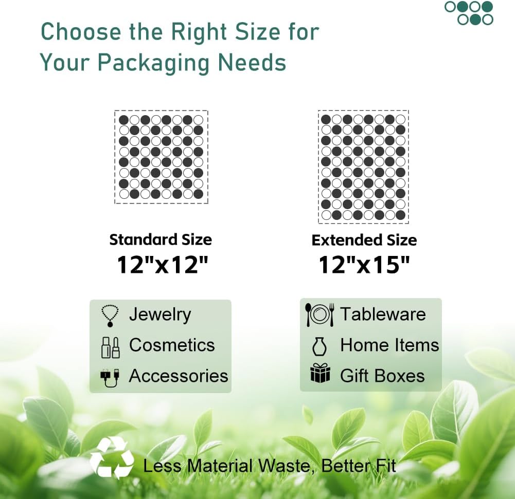 Paper Bubble Wrap Sheets for Packing 15" x 12” x 100 FT Bubble Wrap for Moving,Packing,Shipping, Recyclable Packing