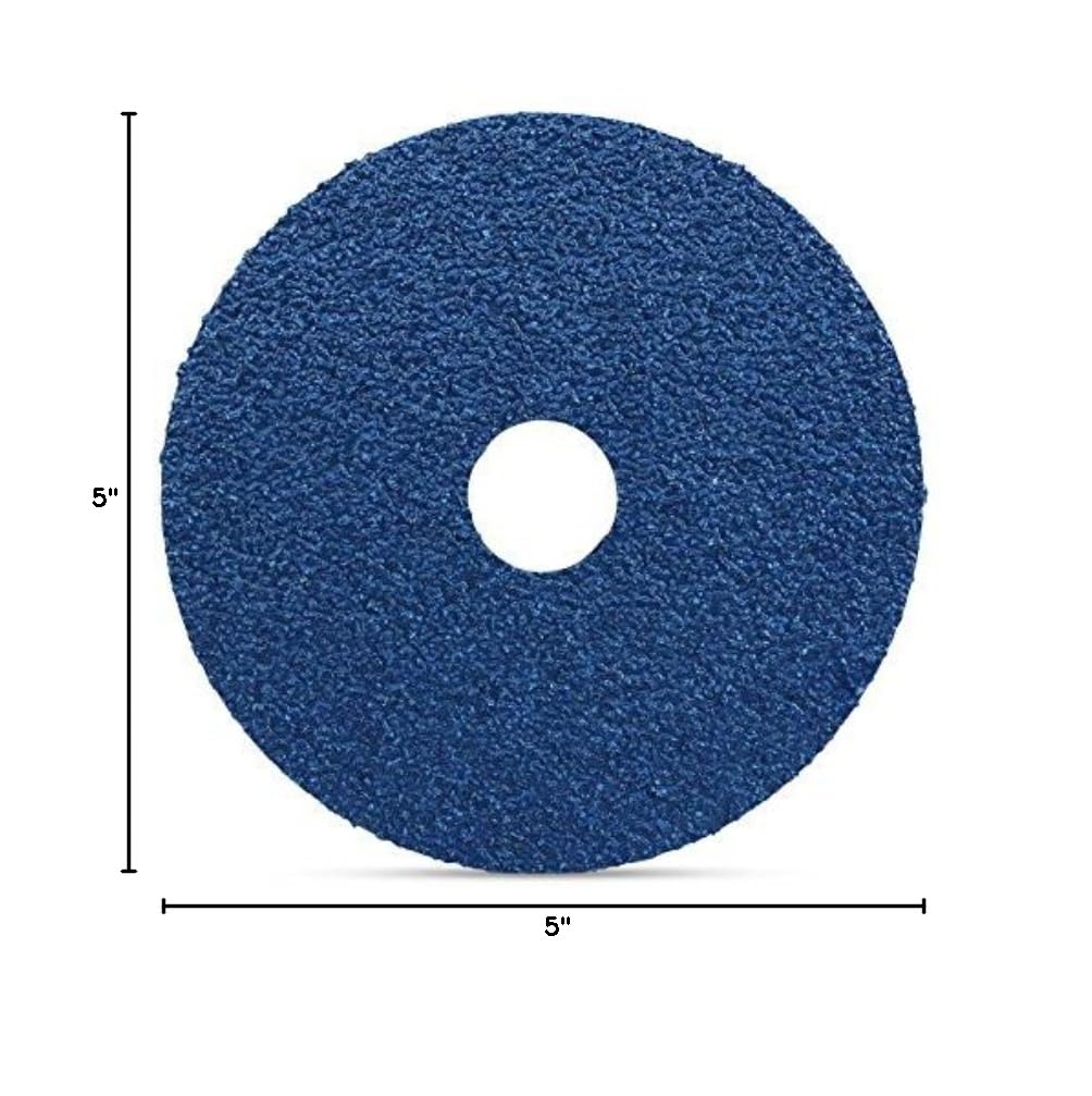 BHA 5 x 7/8 Zirconia Resin Fiber Disc for Angle Grinder - 36 Grit - 25 Pack