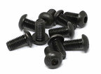 iexcell 10 Pcs M10 x 20mm Thread Pitch 1.5 mm Alloy Steel 12.9 Grade Hex Socket Button Head Cap Screws Bolts Kit, Black Oxide Finish