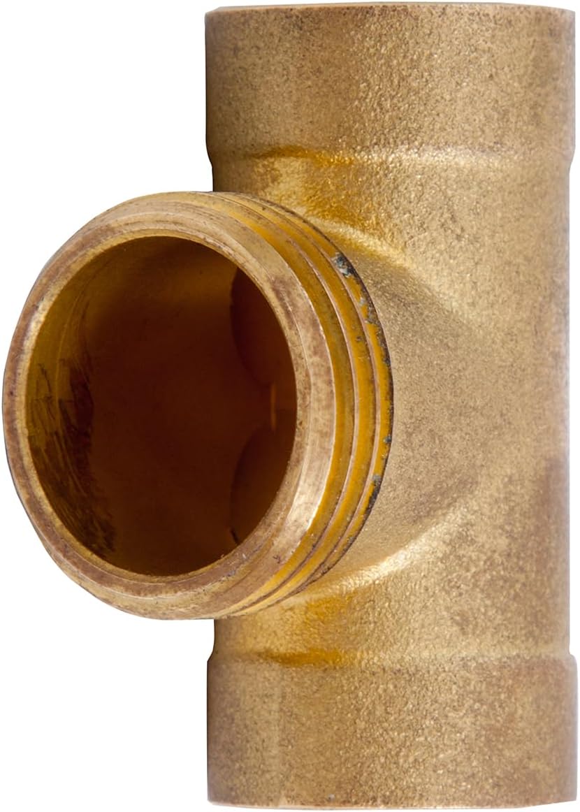 Liberty Garden Products Hose Cart Replacement Brass Tee - 1/2" Fitting #TE001