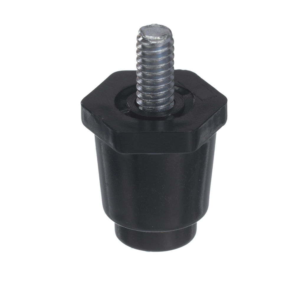 Component Hardware A60-2205 1" Black Thermoplastic Appliance Leg for Commercial Refrigerators and Freezers