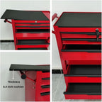 Rolling Tool Chest, 7-Drawer Small Tool Cabinet, Metal Tool Box with Wheels & Locking System, Ergonomic Push-Pull