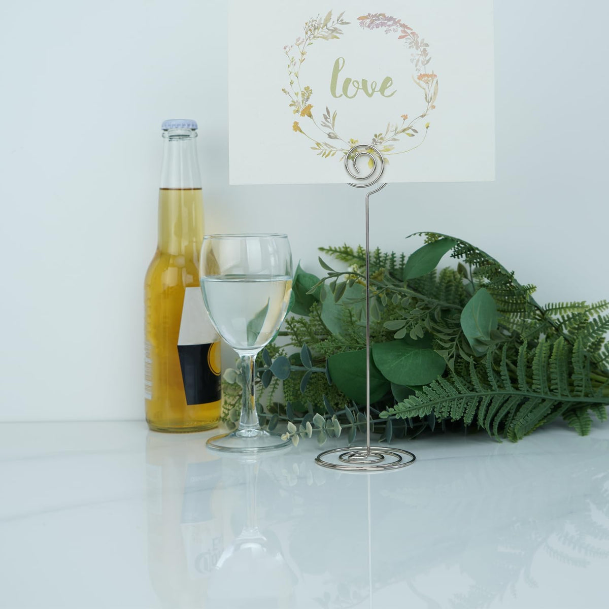 Place Card Holders - 10pcs 8.6" Tall Table Card Holders Table Number Holders Table Picture Stand Wire Photo Holder