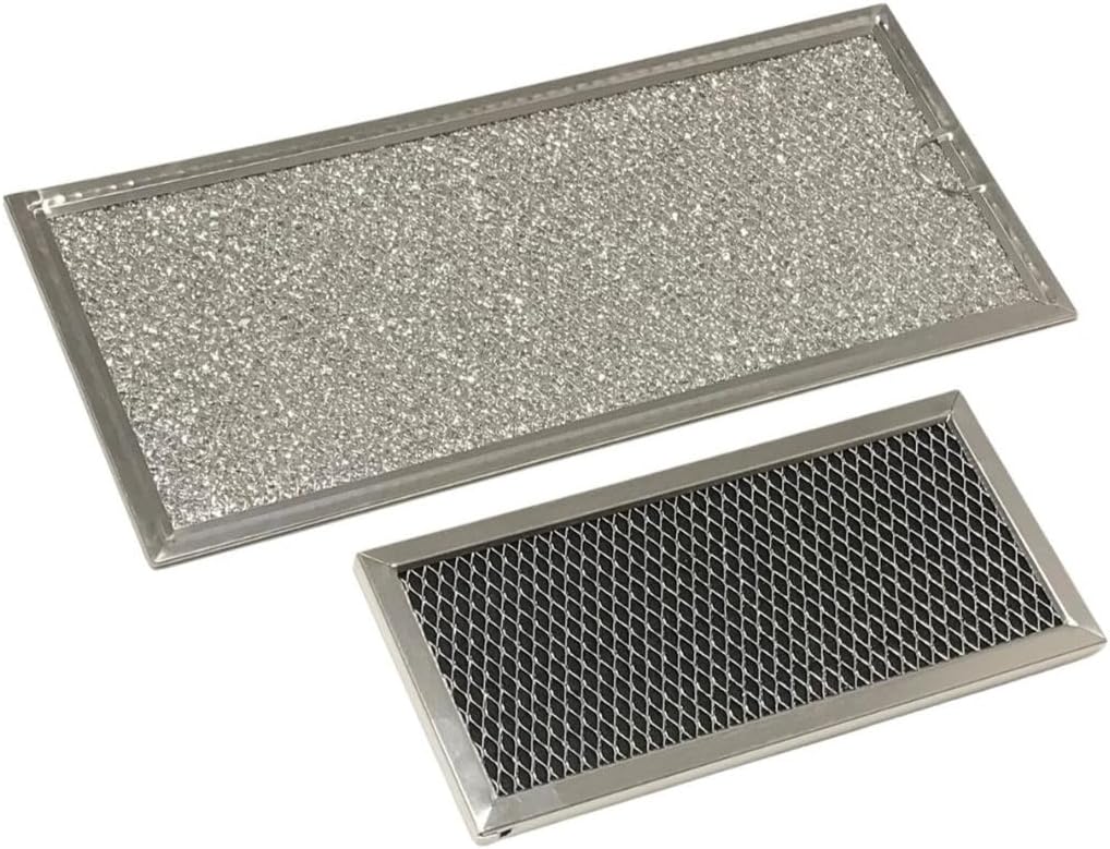 Microwave Grease & Charcoal Filter Set Compatible with Samsung Model Numbers ME21K7010DS, ME21K7010DS/A2, ME21K7010DS/AA