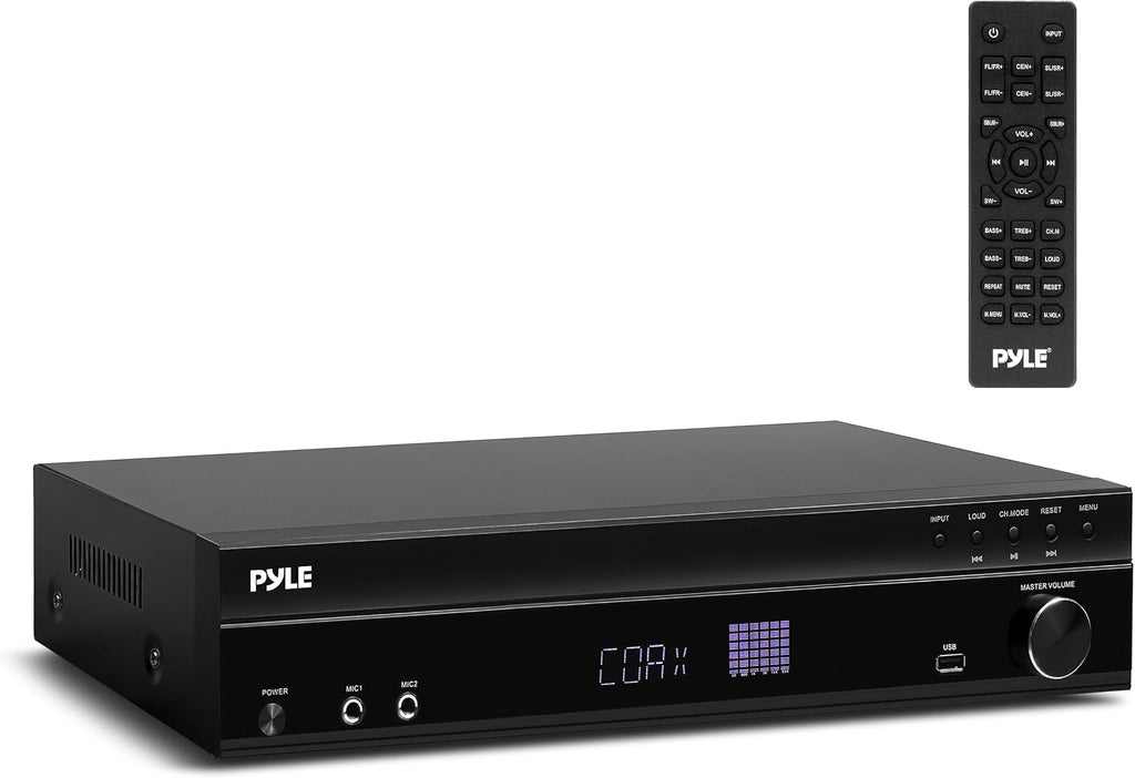 5.2 Channel Bluetooth Home Theater Amplifier, 240 watts Peak Power, Microphone Input with Echo for Karaoke, ARC