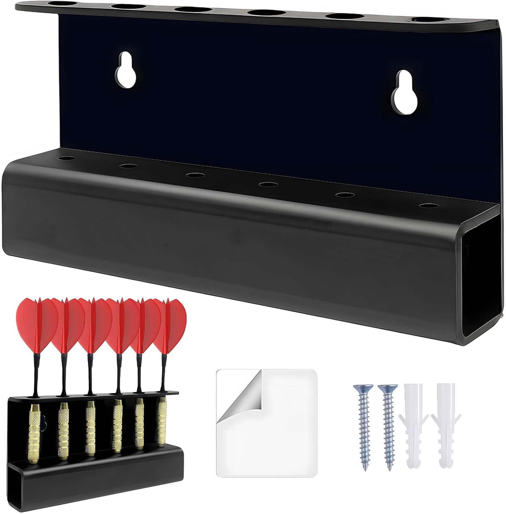 Acrylic Wall Mounted Dart Holder | Display Racks for 6 Steel or Soft Tip Darts | Storage Organizer Bracket | Ideal