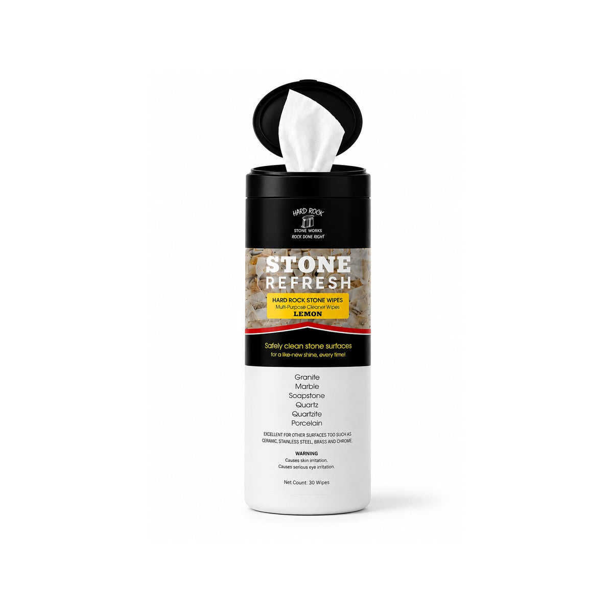 Stone Refresh Wipes - Lemon Scent