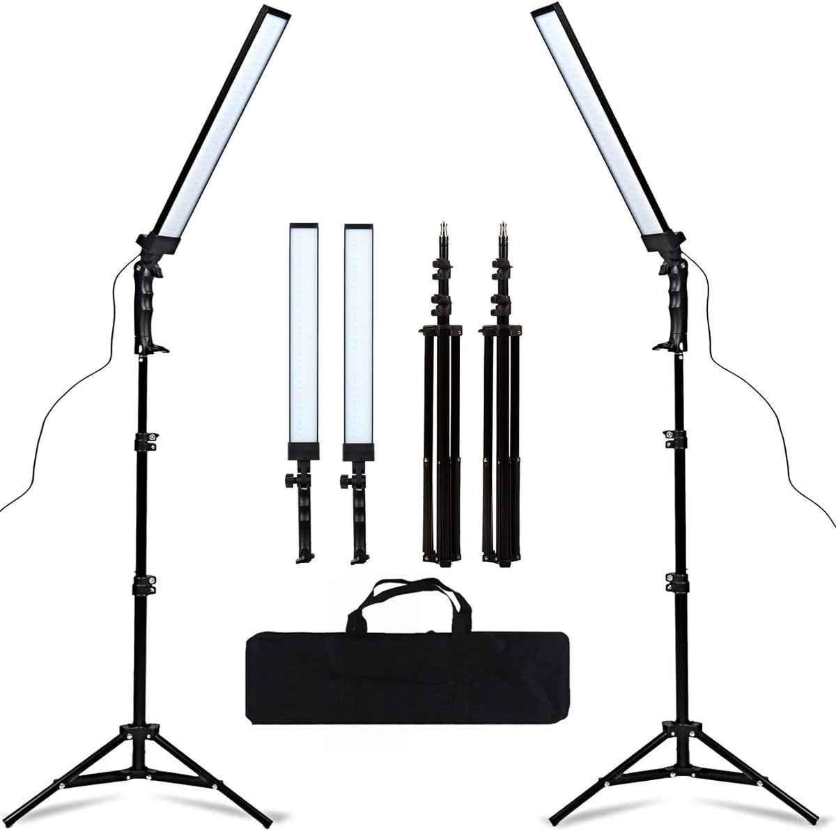 Photography Lighting, Handheld Wand LED Photo Studio Video Light | Adjustable Stick Kit with Stand Tripod and Bag for