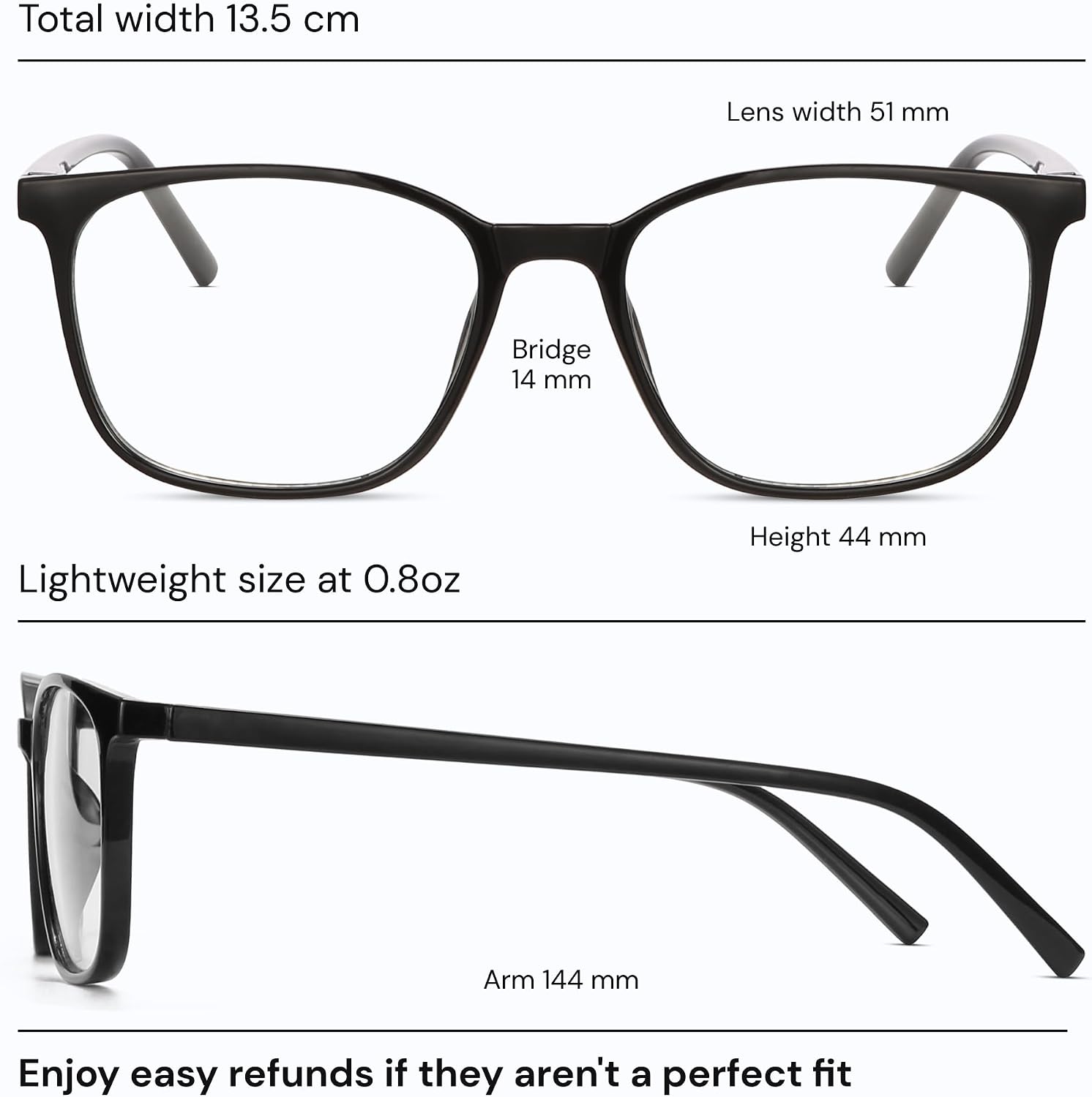 Ultralight Blue Light Glasses for Women - Computer Protection Glasses for All Day Comfort - Anti UV Glare & Eyestrain