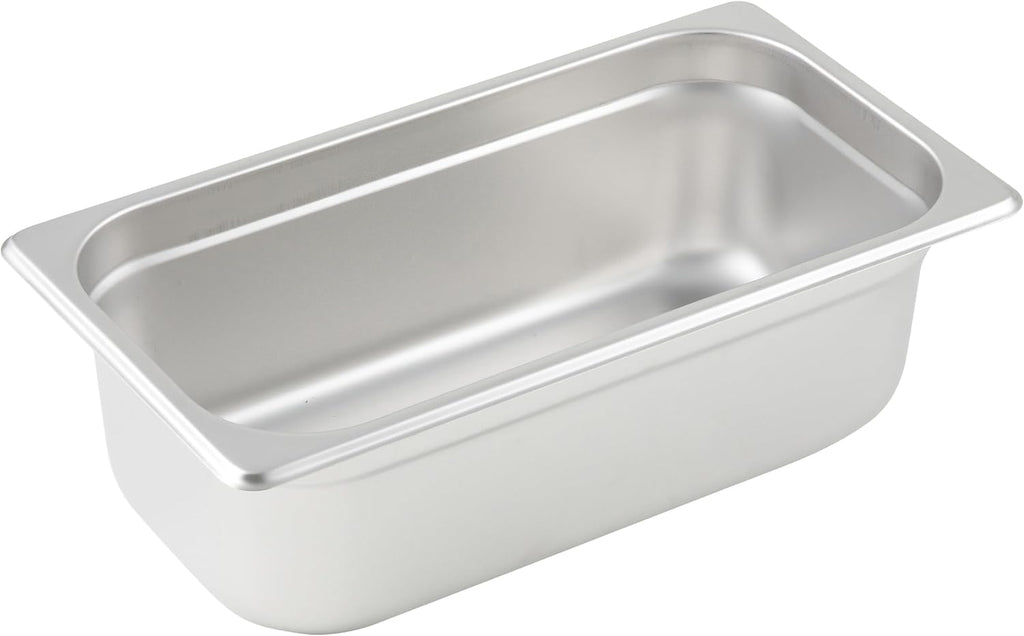 6.2 qt 4" 1/3 Size Anti-Jam Stainless Steel Steam Table Pan