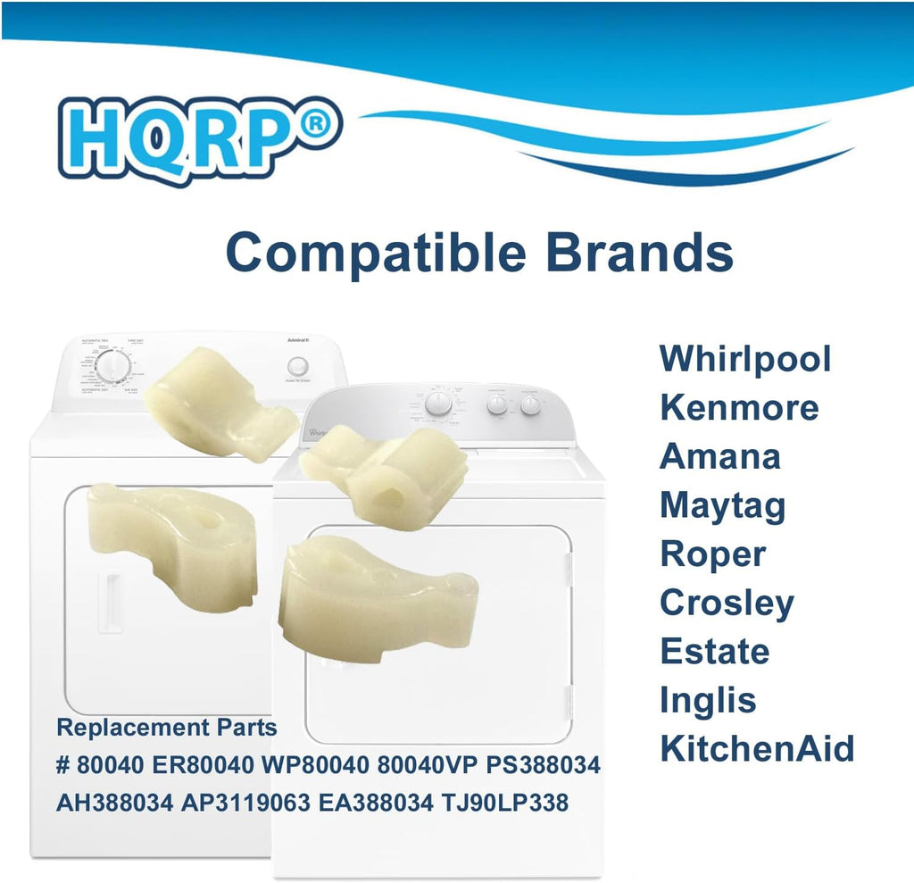 HQRP 8-Pack Washer Agitator Dogs Ears compatible with Amana 1DNET3205TQ0 4GNTW4400YQ0 4KNTW5705TQ0 7MNTE1000TQ0 NTW5400TQ1 NTW5400TQ2 NTW5500TQ0 NTW5800TQ0 NTW4501XQ0 NTW4600VQ0