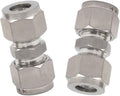 Yoebor 304 Stainless Steel Compression Union 5/8" OD x 5/8" OD Coupling 2pc