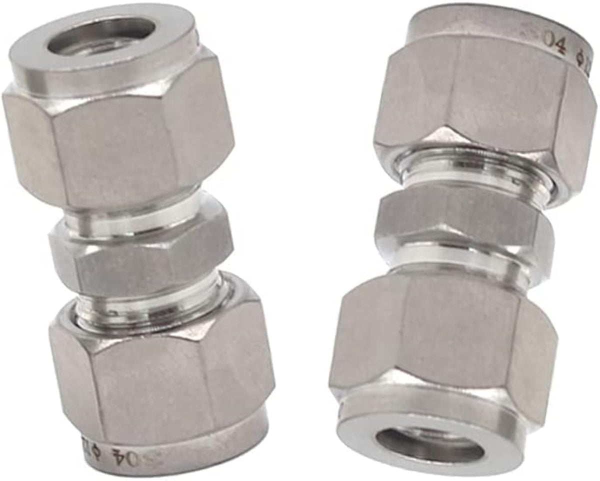 Yoebor 304 Stainless Steel Compression Union 5/8" OD x 5/8" OD Coupling 2pc