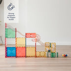 Magnetic Tiles Rainbow Ball Run Expansion Pack, 66 Pieces