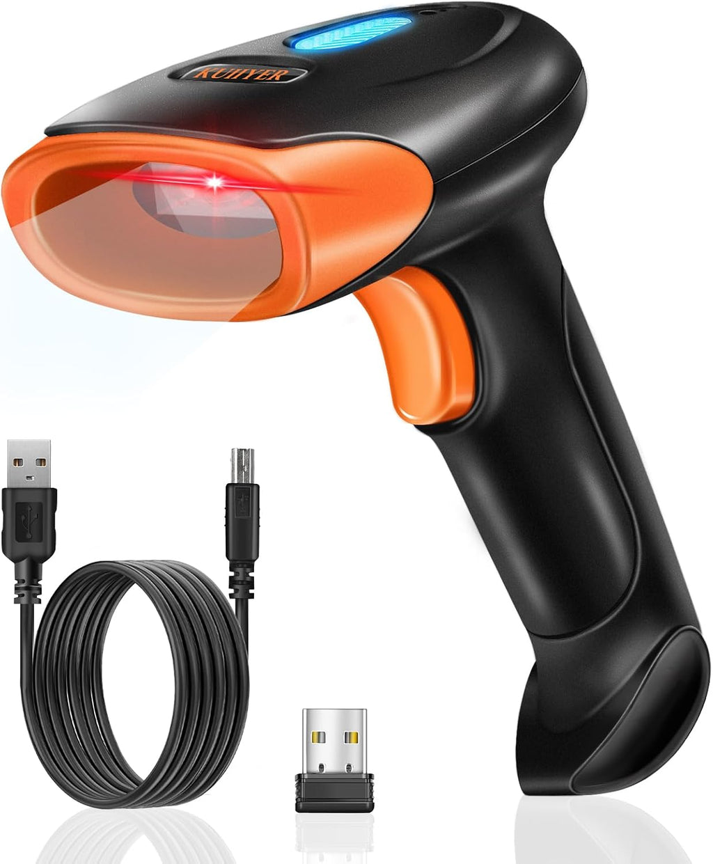 Bluetooth Barcode Scanner, 2D QR 1D Wireless Bar Code Reader | Handheld Barcode Scanners with Updated 800 X 600 Pixel