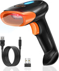 Bluetooth Barcode Scanner, 2D QR 1D Wireless Bar Code Reader | Handheld Barcode Scanners with Updated 800 X 600 Pixel