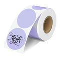 2'' Purple Thermal Labels - 600pcs Round Thermal Printer Labels
