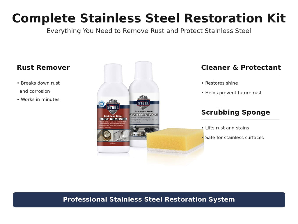 Stainless Steel Rust Remover Kit 4 Fl Oz