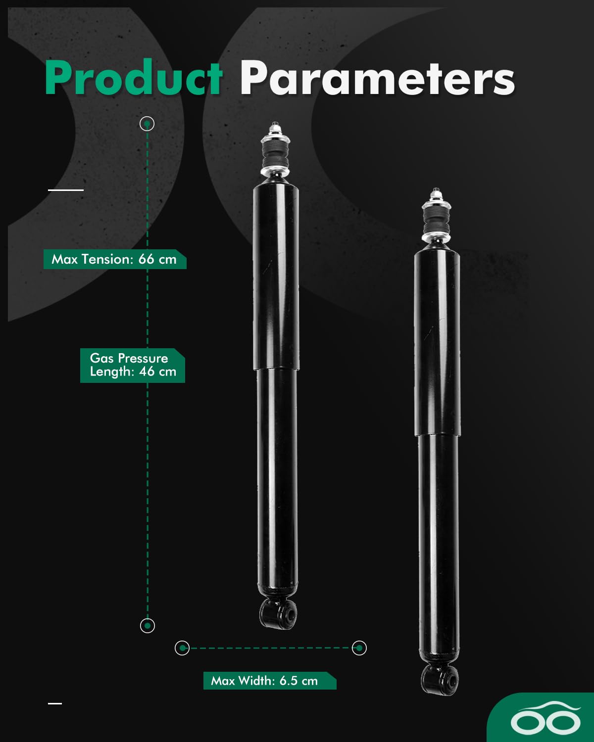 SCITOO Rear Shocks Pair for Ford E-350 Super Duty shock absorbers