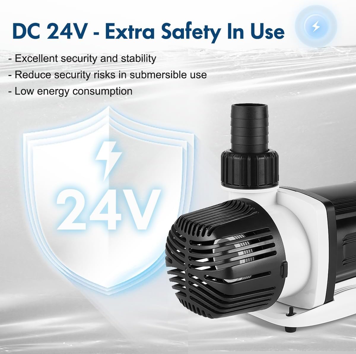 DC-5000 Silent Swirl Controllable DC aquarium Pump 40W 1320GPH-marine wavemaker return pump with sine wave Controller