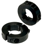 Split Axle Collar 1 Inch Bore, Steel, Keyed (2 Pack)