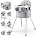 7-in-1 Convertible Baby High Chair for Baby and Toddler, Portable Travel High Chair Grow with Baby with Adjustable