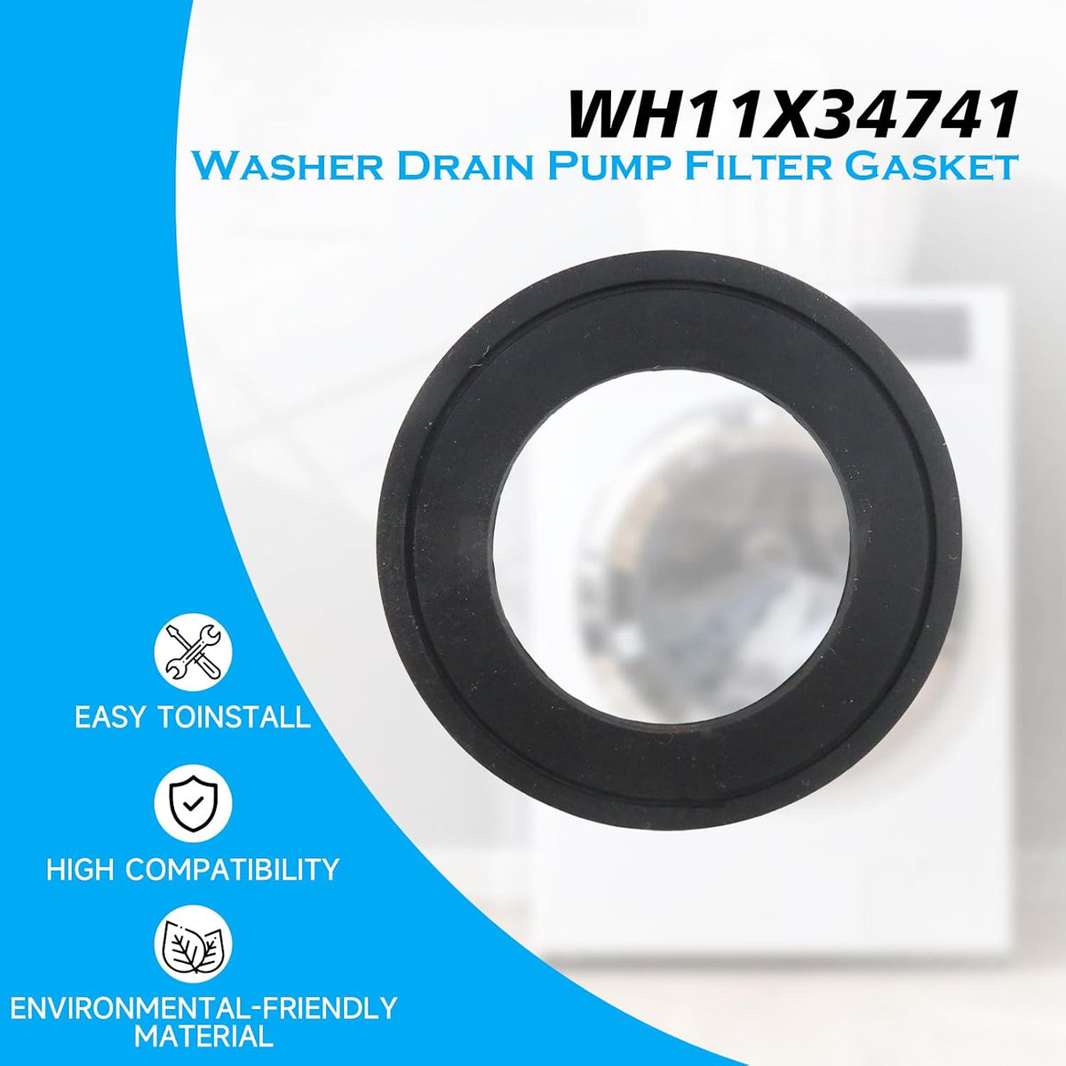 WH23X10027 4977949 Washer Pump Filter Gasket 2 Pack for GFW550SPR5RS
