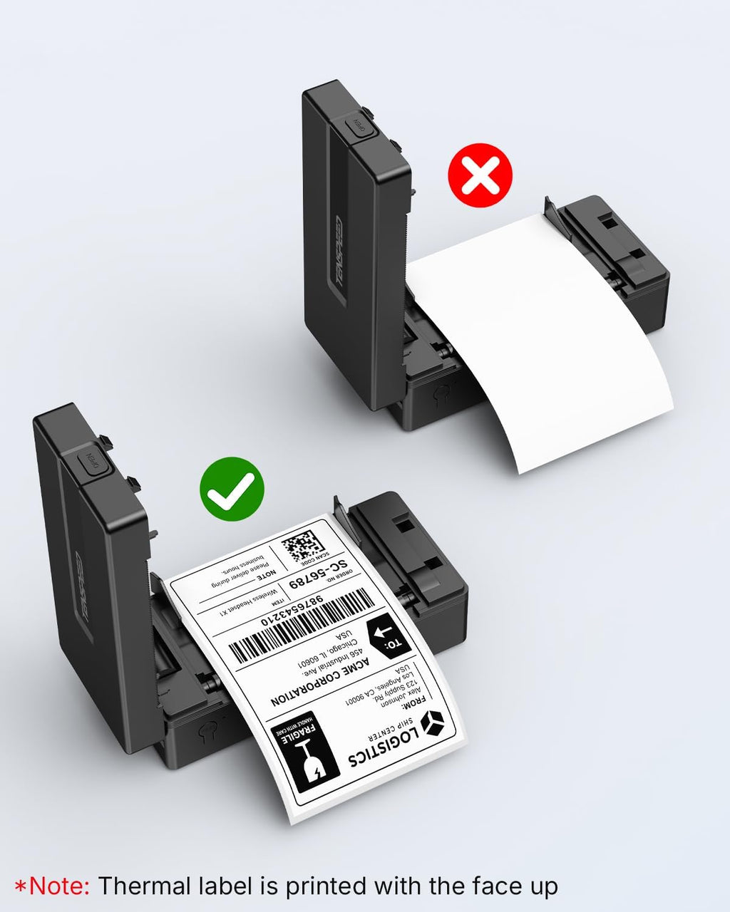 4 x 6 Fanfold Direct Thermal Shipping Labels, 500 Labels per Stack