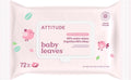 ATTITUDE Baby Water Wipes, EWG Verified, Safe for Newborns, Unscented & Fragrance-Free, 99% Water, Gentle &