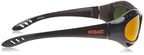 770726 Shade 5, Mirrored Lens Safety Glasses, Black