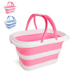 Collapsible Mop Bucket 4.2 Gallon(16L)-Pink White