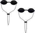See-Through Safety Goggles Pack of 2, Transparent Safety Glasses for Tanning Use, and Half-clear Eye Protection, 2